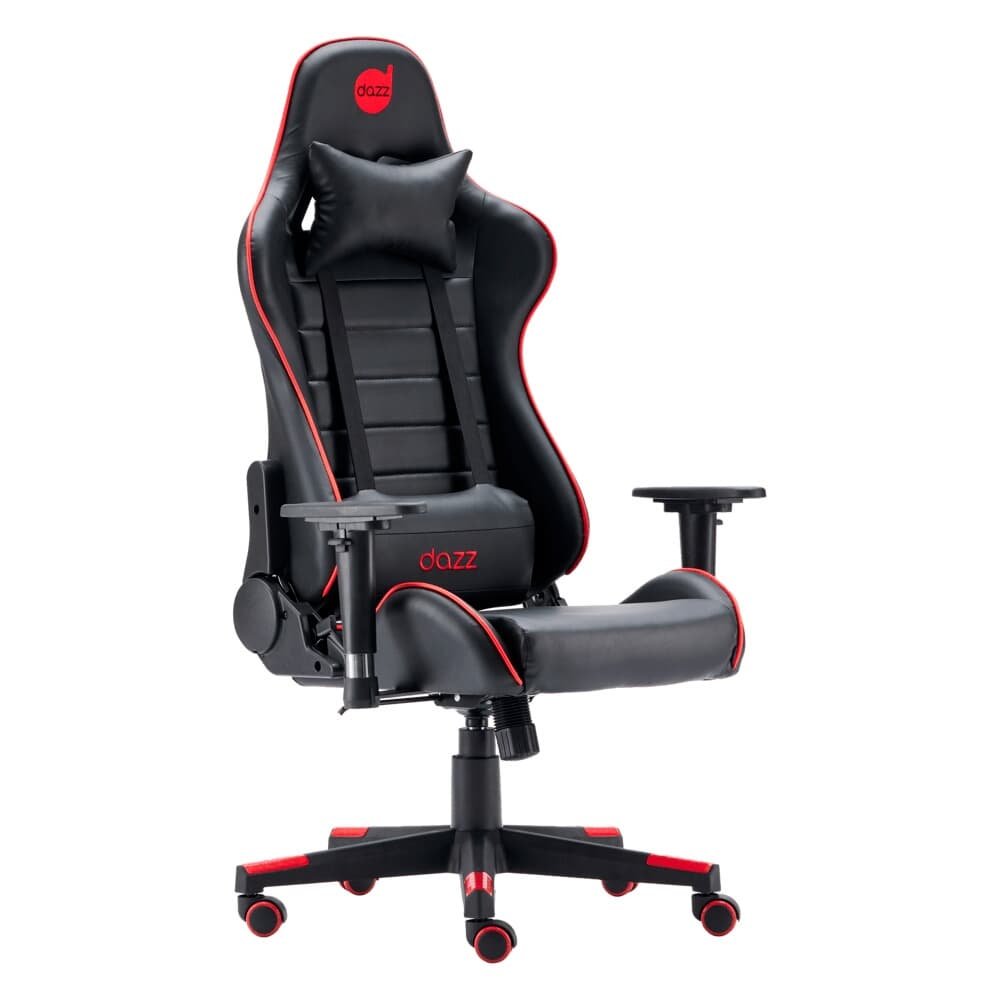 Cadeira Gamer DAZZ PRIME X V2, para Até 140KG, Inclinação 180 Graus, Classe 4, Preto e Vermelho - 62000153 Cadeira Gamer DAZZ PRIME X V2, para Até 140KG, Inclinação 180 Graus, Classe 4, Preto e Vermelho - 62000153