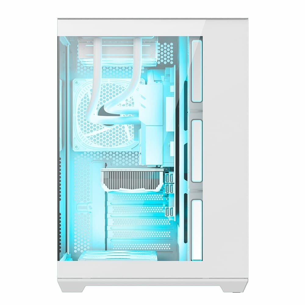 Gabinete Liketec Gamer Atlas, Sky Tower, ATX, Frente em Vidro Temperado, Sem FANs, Snow - LC-CB3X3-ATLAS-2117 Gabinete Liketec Gamer Atlas, Sky Tower, ATX, Frente em Vidro Temperado, Sem FANs, Snow - LC-CB3X3-ATLAS-2117