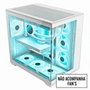 Gabinete Liketec Gamer Atlas, Sky Tower, ATX, Frente em Vidro Temperado, Sem FANs, Snow - LC-CB3X3-ATLAS-2117