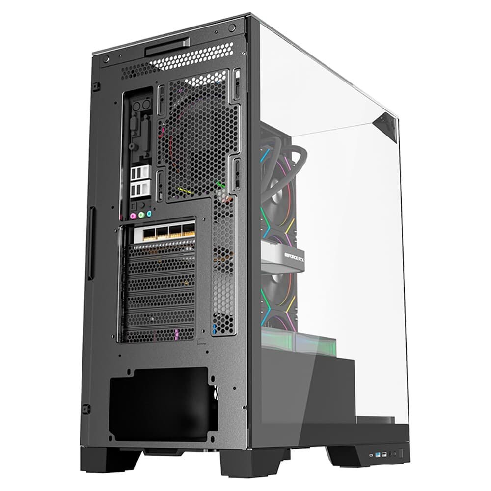 Imagem 4 de 7 do produto Gabinete Liketec Gamer Empire, Sky Tower, ATX, Lateral e Frontal em Vidro Temperado, Sem FANs, Dark - LC-AT-EMPIRE-2091
