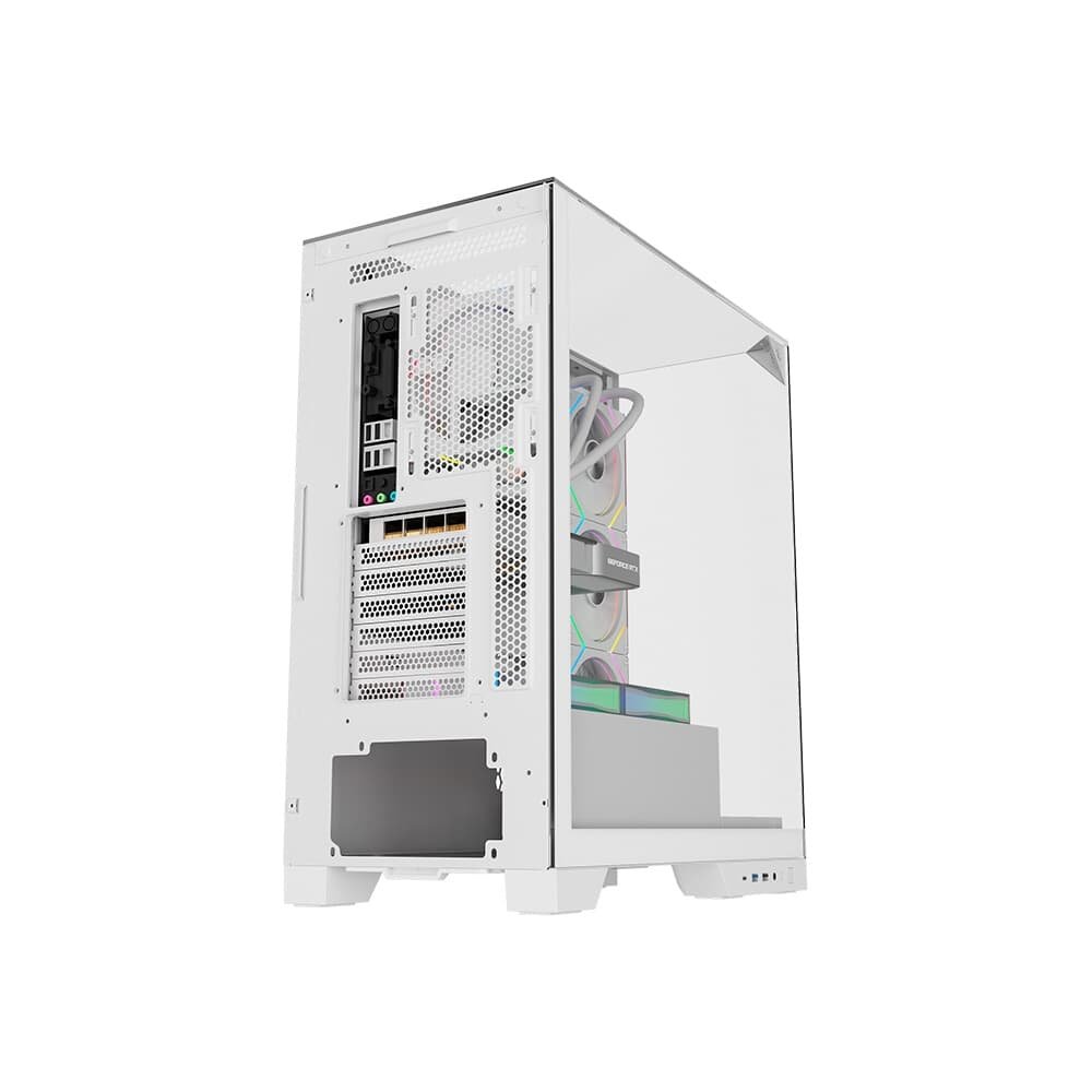 Imagem 4 de 9 do produto Gabinete Gamer Liketec Gamer Empire, Sky Tower, ATX, Lateral e Frontal em Vidro Temperado, Sem FANs, Branco Snow - LC-AT-EMPIRE-2092