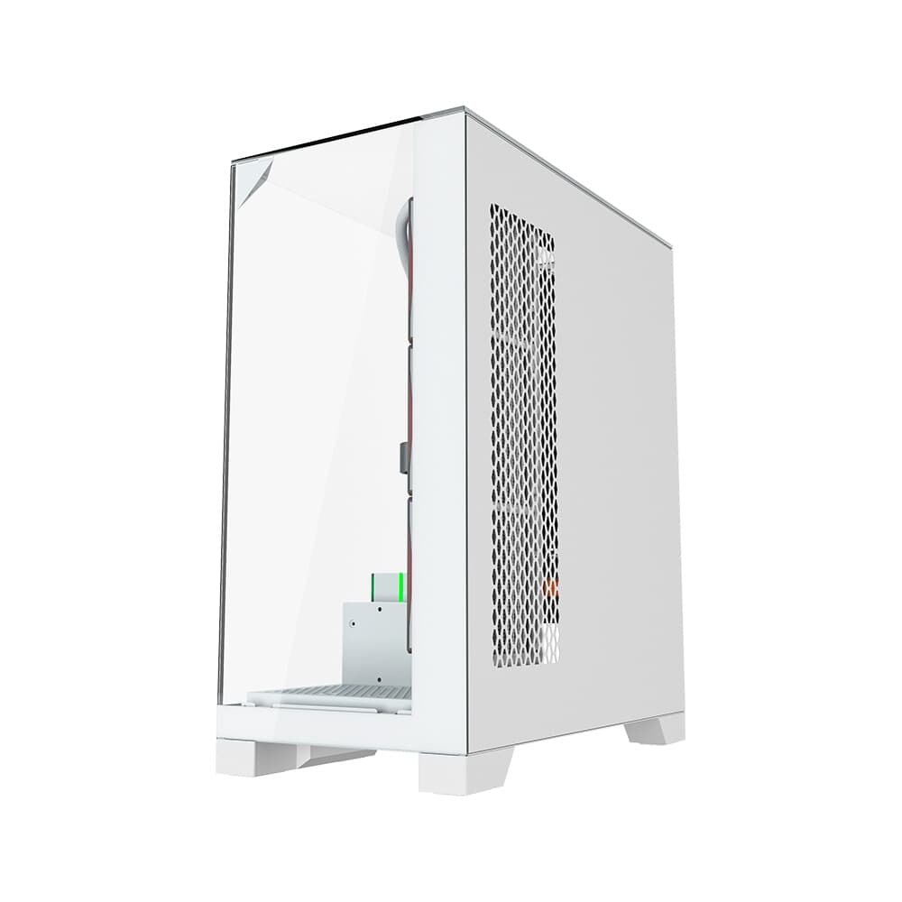 Imagem 2 de 9 do produto Gabinete Gamer Liketec Gamer Empire, Sky Tower, ATX, Lateral e Frontal em Vidro Temperado, Sem FANs, Branco Snow - LC-AT-EMPIRE-2092