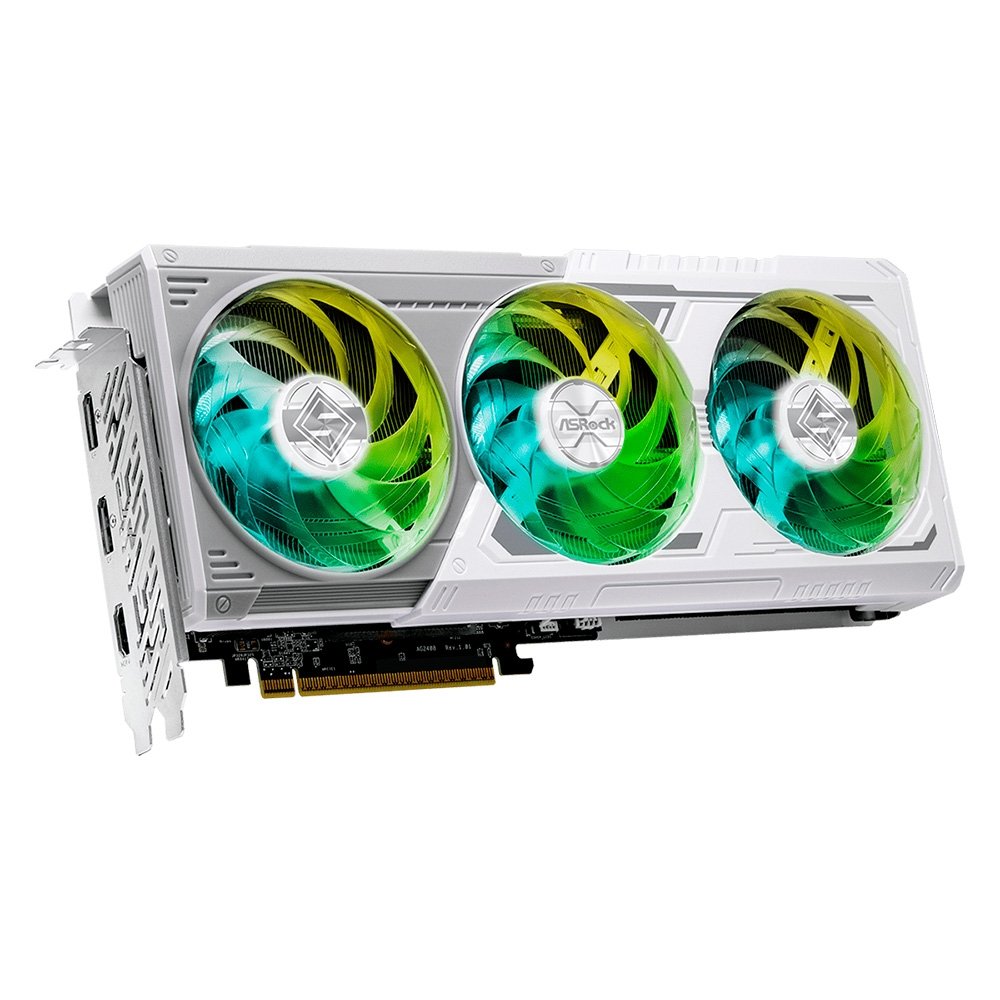Imagem 3 de 6 do produto Placa de Vídeo ASRock RX 9060 XT SL 8GO AMD Radeon, 8GB, GDDR6, 128bits, Triple Fan, OpenGL 4.6, RDNA 4 - RX9060XT SL 8GO