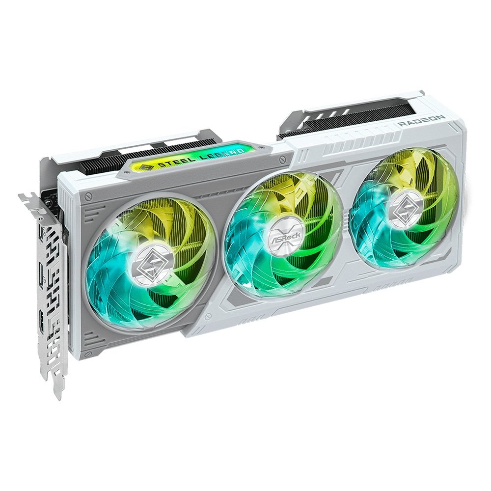 Imagem 2 de 6 do produto Placa de Vídeo ASRock RX 9060 XT SL 8GO AMD Radeon, 8GB, GDDR6, 128bits, Triple Fan, OpenGL 4.6, RDNA 4 - RX9060XT SL 8GO