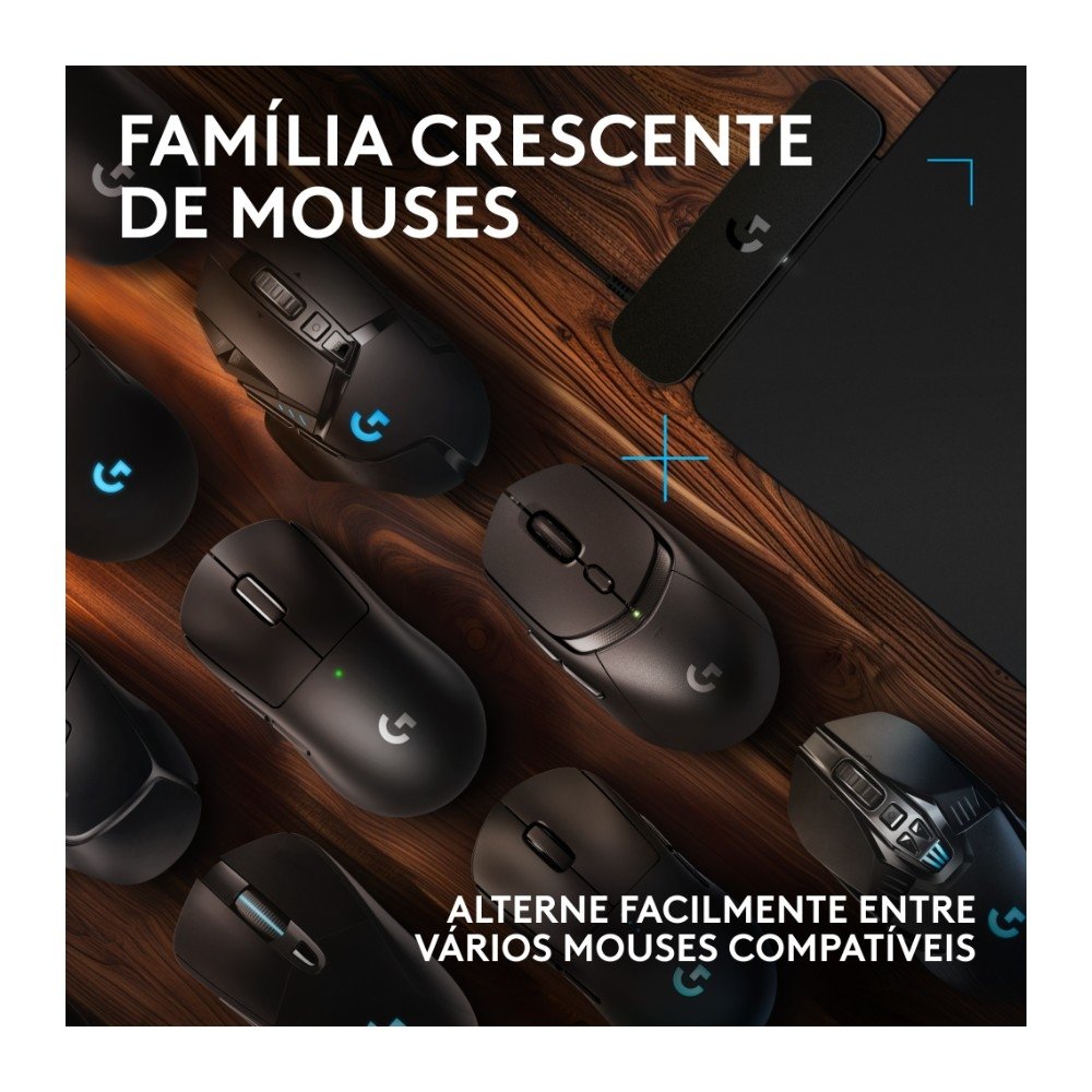 Mousepad Logitech G POWERPLAY 2, Carregamento sem Fio, Carregamento via USB-A, Compatível com a Tecnologia LIGHTSPEED - 947-000002 Mousepad Logitech G POWERPLAY 2, Carregamento sem Fio, Carregamento via USB-A, Compatível com a Tecnologia LIGHTSPEED - 947-000002