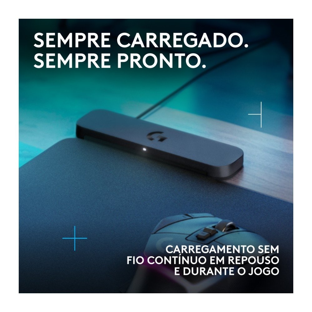 Mousepad Logitech G POWERPLAY 2, Carregamento sem Fio, Carregamento via USB-A, Compatível com a Tecnologia LIGHTSPEED - 947-000002 Mousepad Logitech G POWERPLAY 2, Carregamento sem Fio, Carregamento via USB-A, Compatível com a Tecnologia LIGHTSPEED - 947-000002