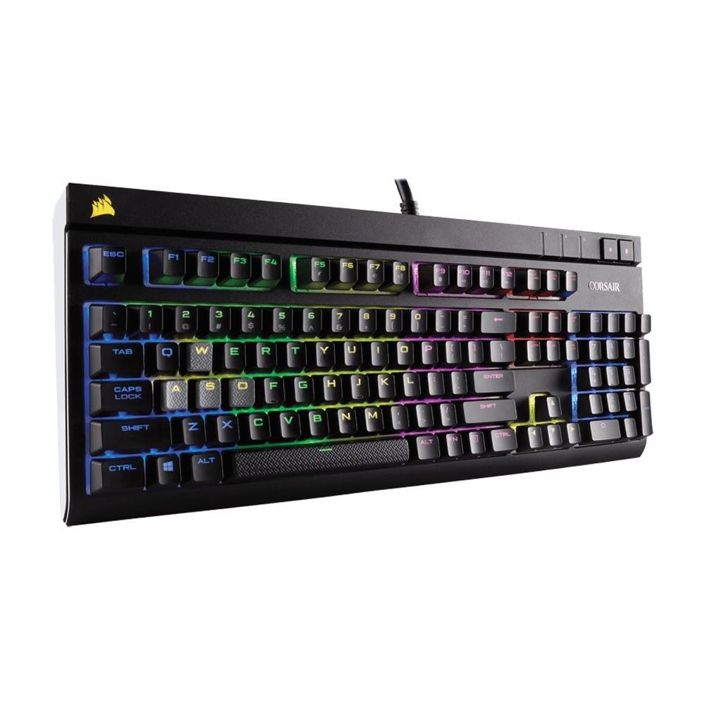 Teclado Mecânico Gamer Corsair Strafe, RGB, Switch Cherry MX Silent, ABNT2 - CH-9000121-BR Teclado Mecânico Gamer Corsair Strafe, RGB, Switch Cherry MX Silent, ABNT2 - CH-9000121-BR