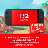 Cartão Samsung microSD 256GB Express para Nintendo Switch 2