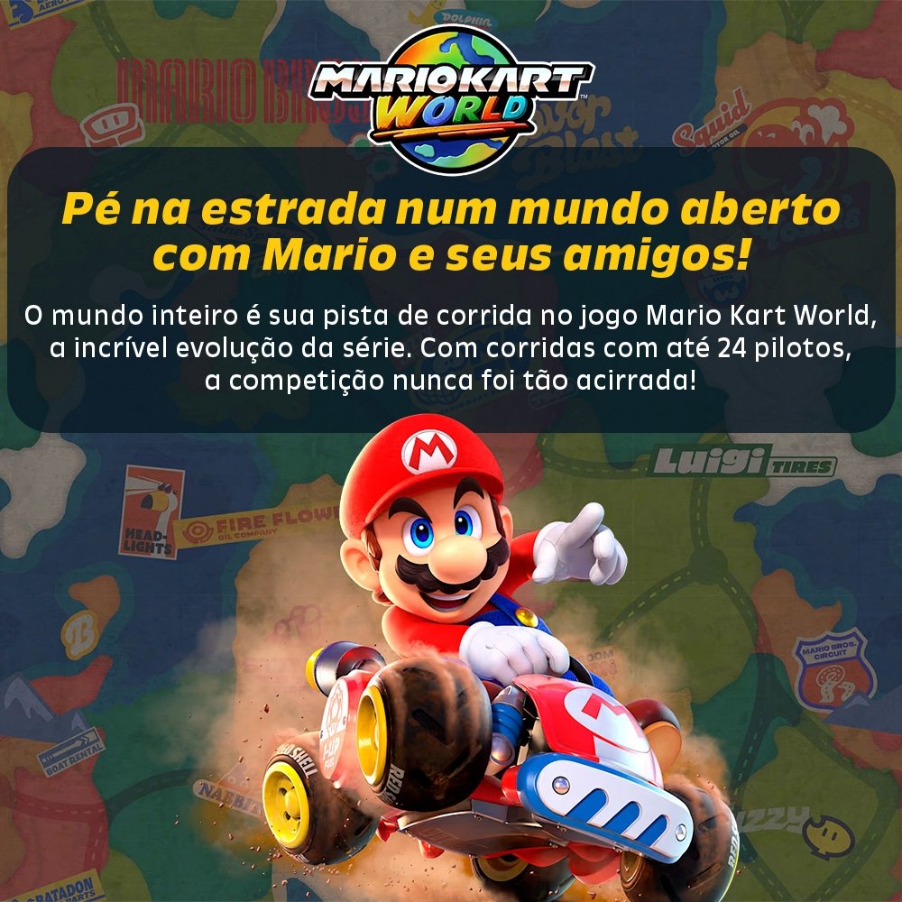 Jogo Mario Kart World, Nintendo Switch 2 Jogo Mario Kart World, Nintendo Switch 2
