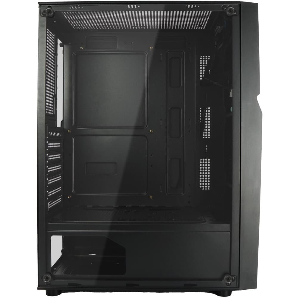 Imagem 4 de 6 do produto Gabinete Gamer Kalkan Muspel, Mid Tower, ATX, Lateral em Vidro Temperado, Sem FANs, Preto - KLK00035