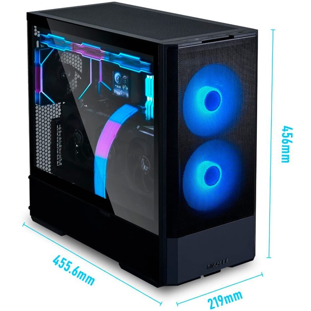 Imagem 5 de 7 do produto Gabinete Gamer Lian Li Lancool 207 RW, Mid Tower, ATX, ARGB, Lateral em Vidro Temperado, 4x FANs, Preto - LAN207RX