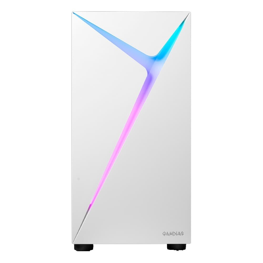 Imagem 2 de 7 do produto Gabinete Gamer Gamdias Argus E4 Elite, Mid Tower, ATX, Lateral em Vidro Temperado, Branco - ARGUS E4 ELITE W