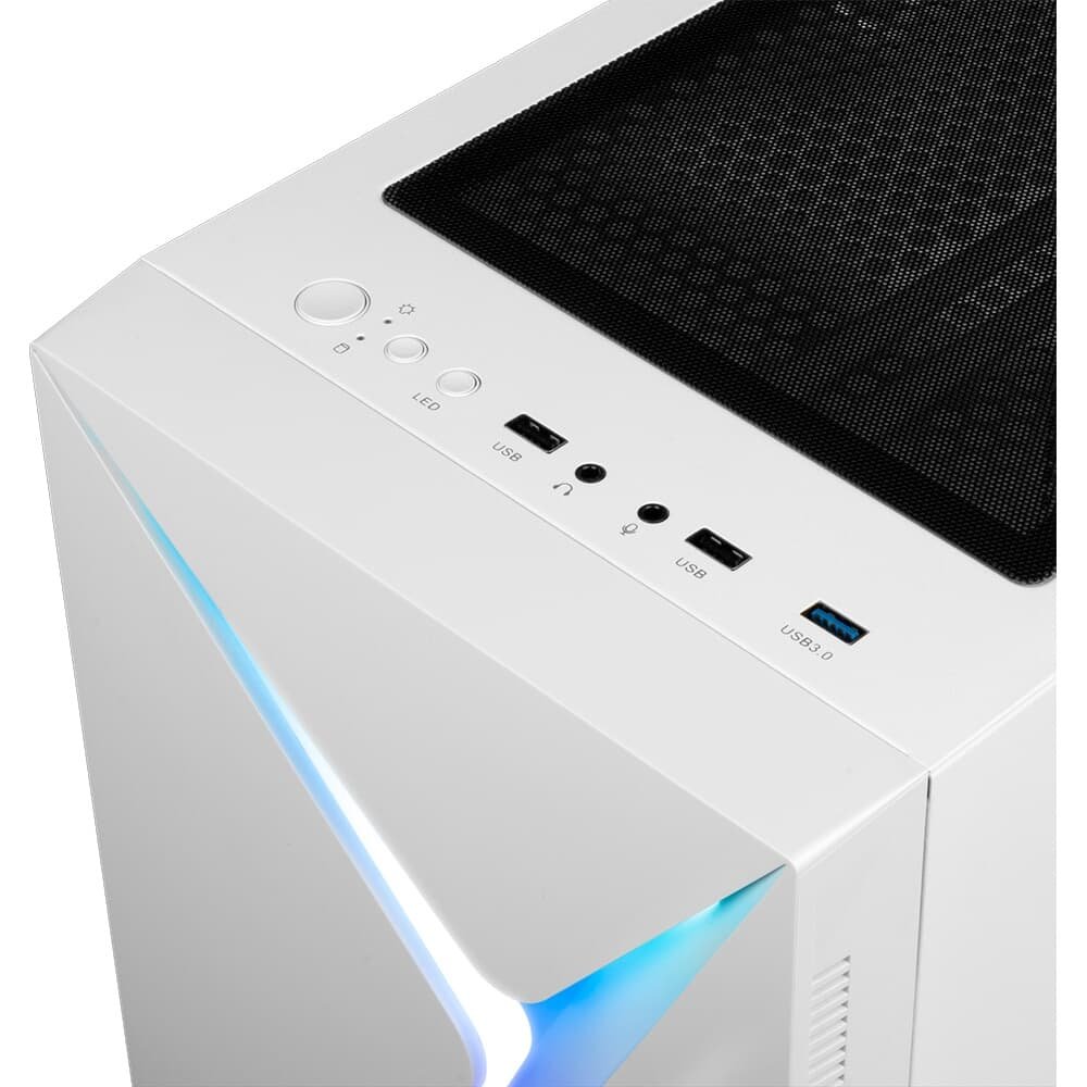 Imagem 4 de 7 do produto Gabinete Gamer Gamdias Argus E4 Elite, Mid Tower, ATX, Lateral em Vidro Temperado, Branco - ARGUS E4 ELITE W