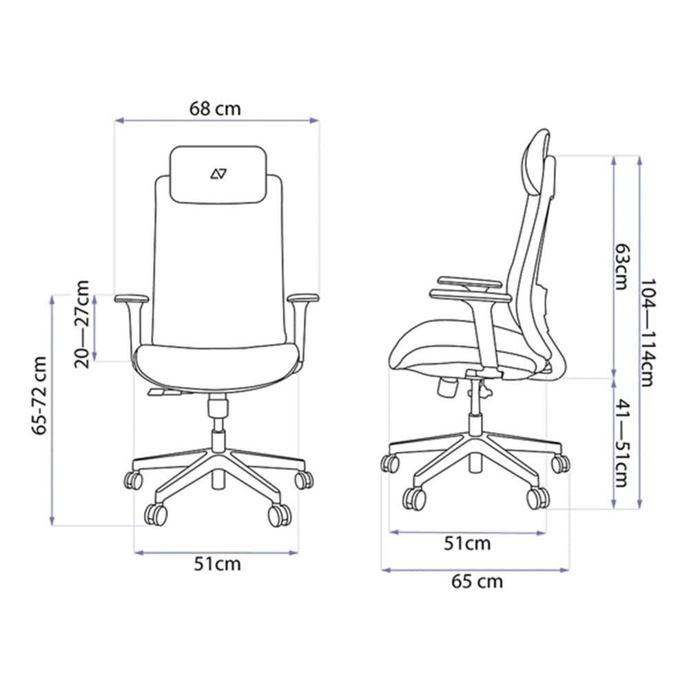 Cadeira Office Elements ROI, Até 120kg, Reclinável, Cilindro Classe 4, Nylon, Preto - 71804 - view 14