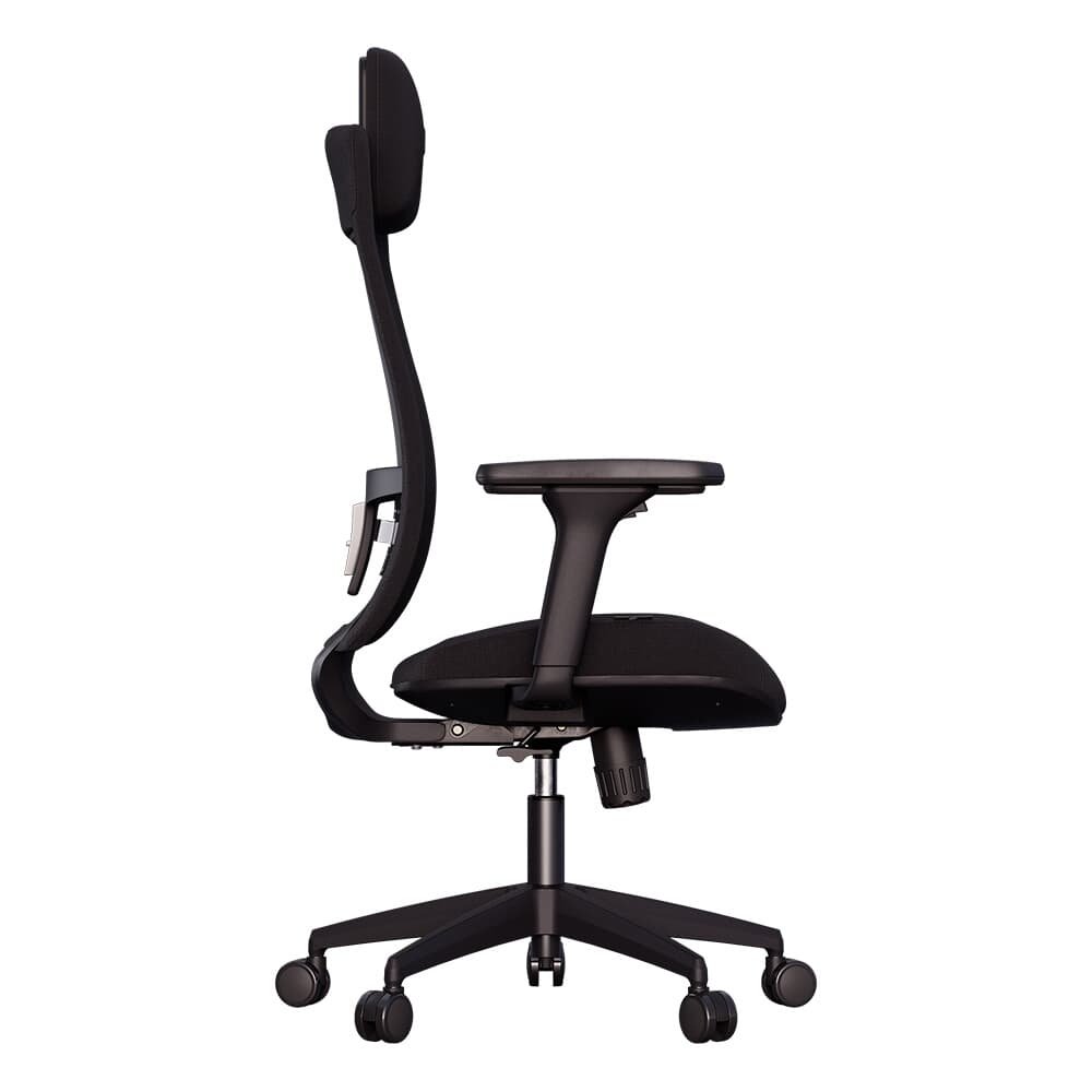 Cadeira Office Elements ROI, Até 120kg, Reclinável, Cilindro Classe 4, Nylon, Preto - 71804 - view 3