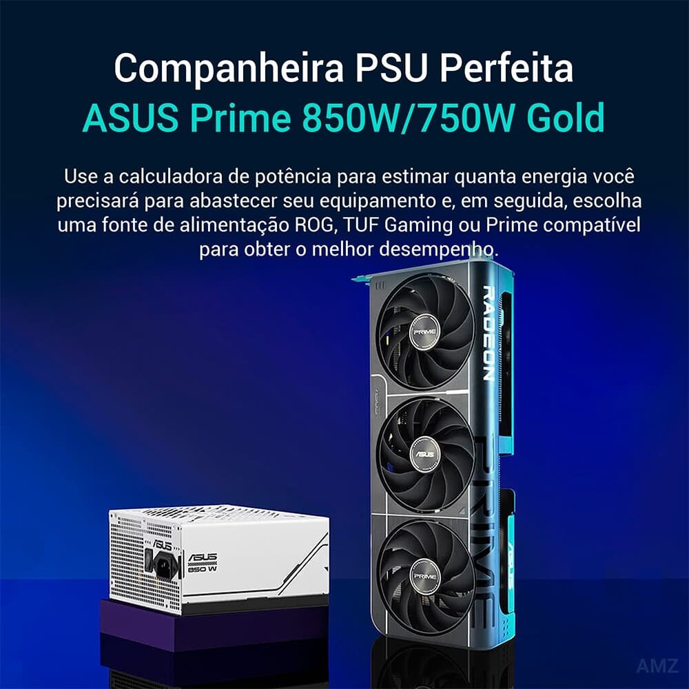 Placa de Vídeo ASUS PRIME RX 9060 XT OC 8G AMD Radeon, 8GB, GDDR6, 128bits, Triple Fan, OpenGL 4.6 - 90YV0MI0-M0NA00