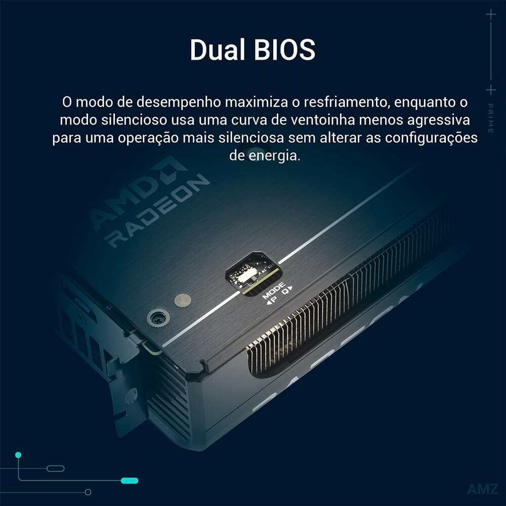 Placa de Vídeo PRIME-RX9060XT-O16G | KaBuM!