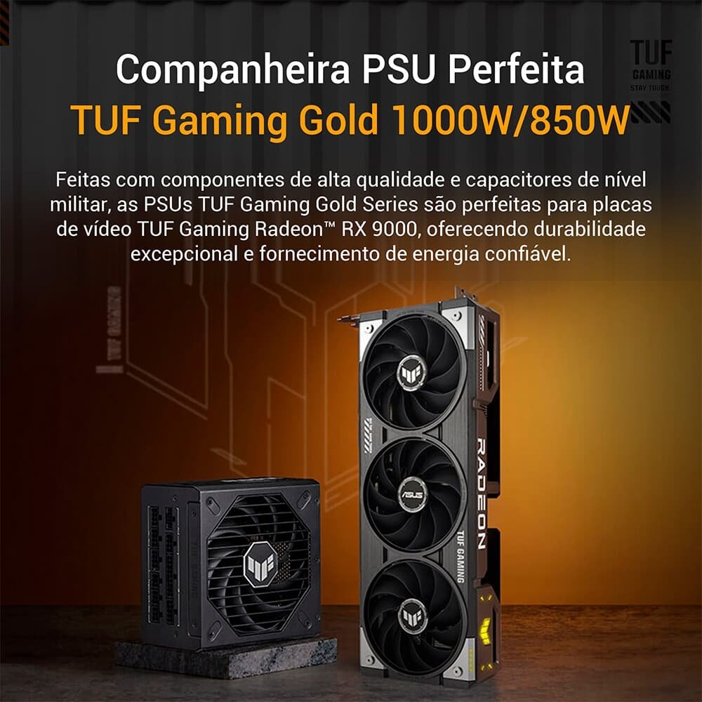 Imagem 6 de 15 do produto Placa de Vídeo ASUS TUF RX 9060 XT OC 16G Gaming AMD Radeon, 16GB, GDDR6, 128bits, RGB, Triple Fan. OpenGL 4.6 - 90YV0LF0-M0NA00