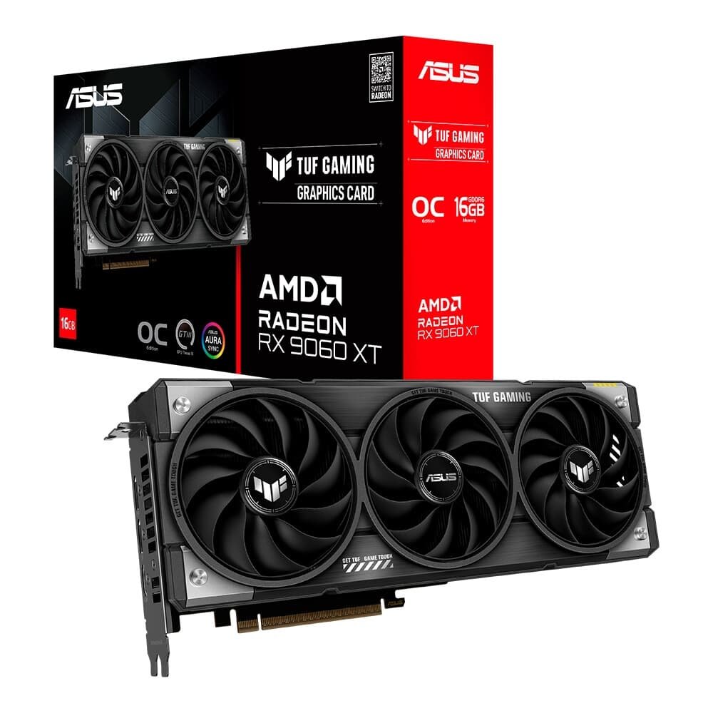 【新品未開封】ASUS TUF Gaming RX 9060 XT 16GB Placa de Vídeo TUF-RX9060XT-O16G-GAMING | KaBuM!