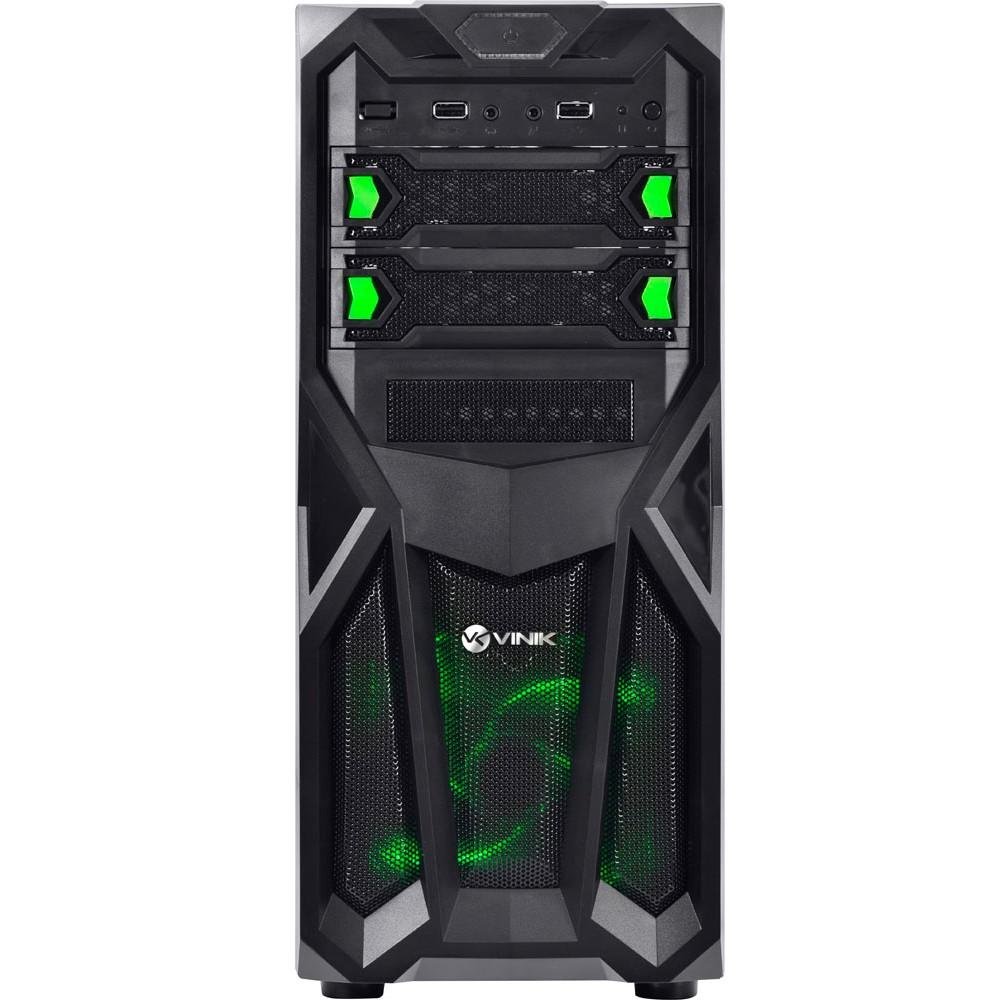 Imagem 2 de 5 do produto Gabinete Vinik Mid-Tower Blazing VX Gamer com Led Verde - 23375