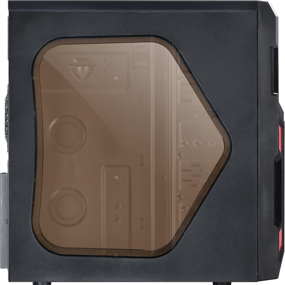 Imagem 4 de 4 do produto Gabinete Vinik Mid-Tower Typhoon VX Gamer Preto e Vermelho Lateral em Acrílico - 22604