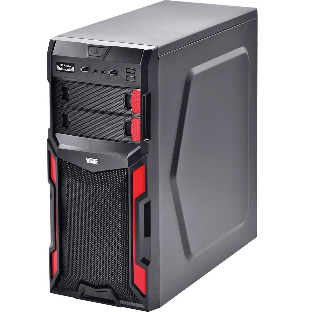 Imagem 2 de 4 do produto Gabinete Vinik Mid-Tower Typhoon VX Gamer Preto e Vermelho Lateral em Acrílico - 22604