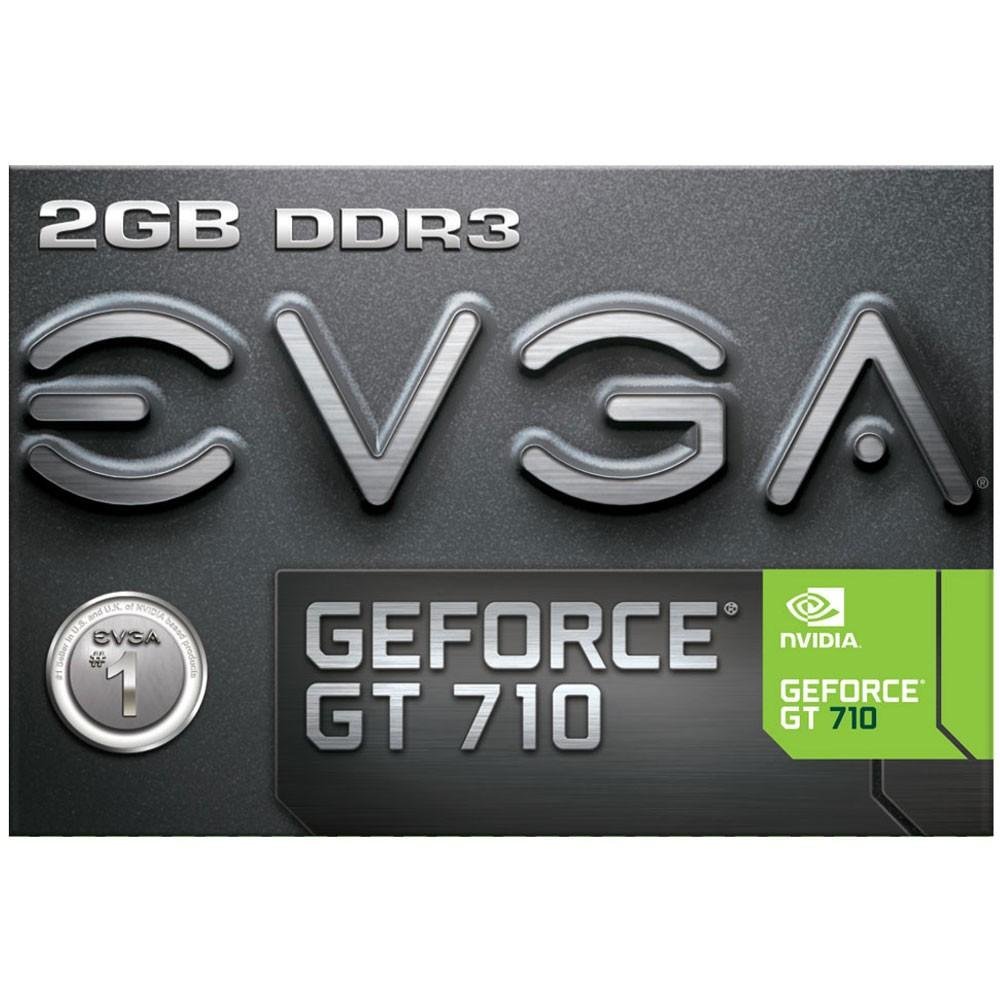 Placa de Vídeo EVGA NVIDIA GeForce GT 710 2GB, DDR3 - 02G-P3-2712-KR