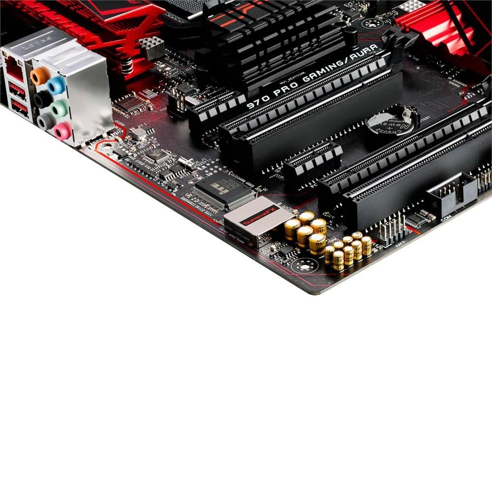 Placa-Mãe ASUS p/ AMD AM3+ ATX 970 PRO GAMING/AURA, 4x DDR3 SLI/CFX, USB 3.1 Tipo A e C, M.2, LED RGB, Áudio Gamer