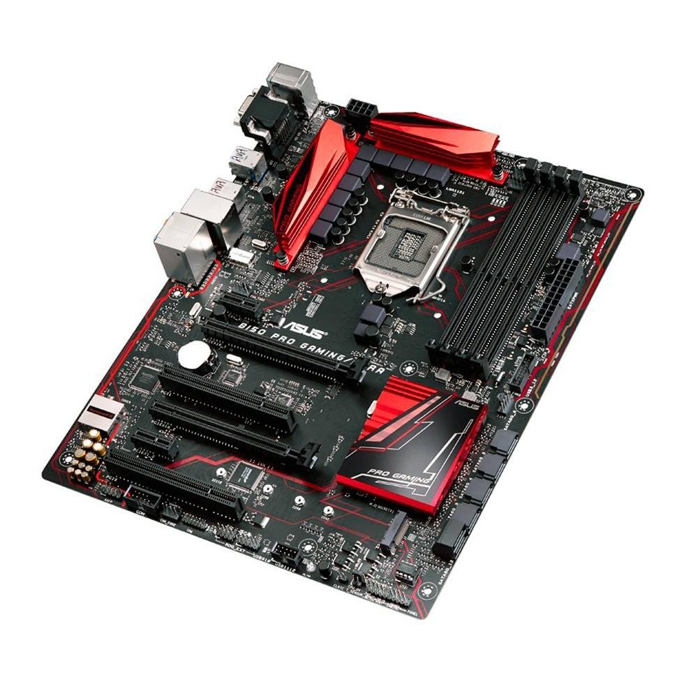 Imagem 3 de 7 do produto Placa-Mãe ASUS p/ Intel LGA 1151 ATX B150, PRO GAMING/AURA, 4x DDR4, PCI-E 3.0, LED RGB, Rede Intel, USB 3.1 Tipo A e C, CrossfireX, VR