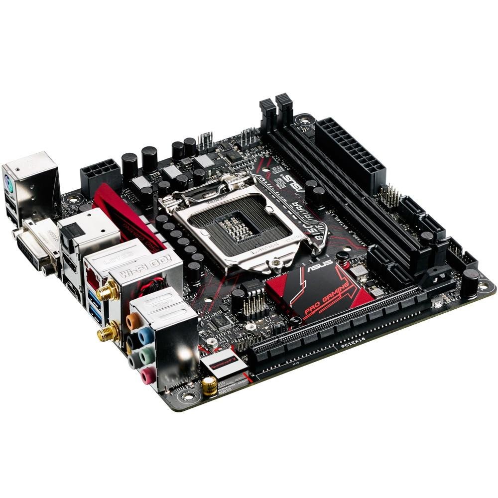 Imagem 7 de 8 do produto Placa-Mãe ASUS p/ Intel LGA 1151 Mini ITX B150I PRO GAMING/WIFI/AURA, 2x DDR4, Wifi, Áudio Supreme FX, Gamers Guardian, DVI/HDMI