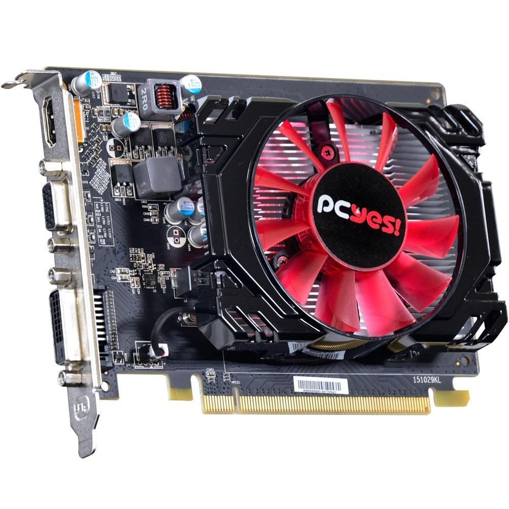 Placa de Vídeo VGA PcYes AMD Radeon HD 7750 1GB GDDR5 128Bits O775PFB15R