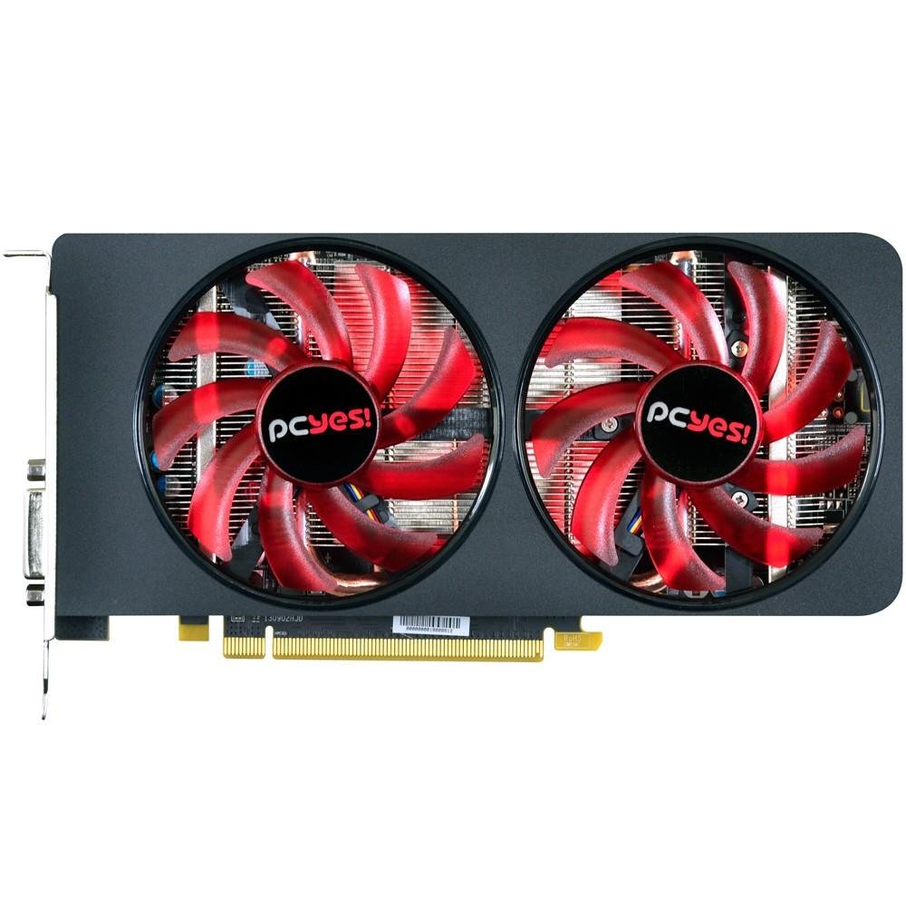 Placa de Vídeo VGA AMD PcYes RADEON R7 265 2GB GDDR5 256Bits Boost Clock Hammer X Dual-FAN O265QM2G2M