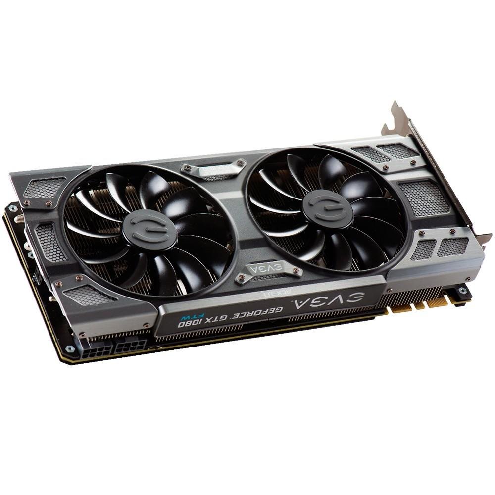 Placa de Vídeo VGA EVGA NVIDIA GeForce GTX 1080 FTW 8GB, GDDR5, 256 Bits - 08G-P4-6286-KR Placa de Vídeo VGA EVGA NVIDIA GeForce GTX 1080 FTW 8GB, GDDR5, 256 Bits - 08G-P4-6286-KR