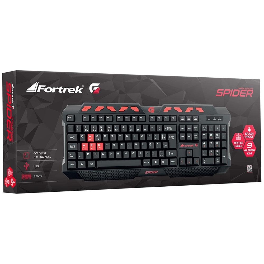 Imagem 3 de 4 do produto Teclado Gamer Fortrek Spider, ABNT2 - GK-704BK 59285
