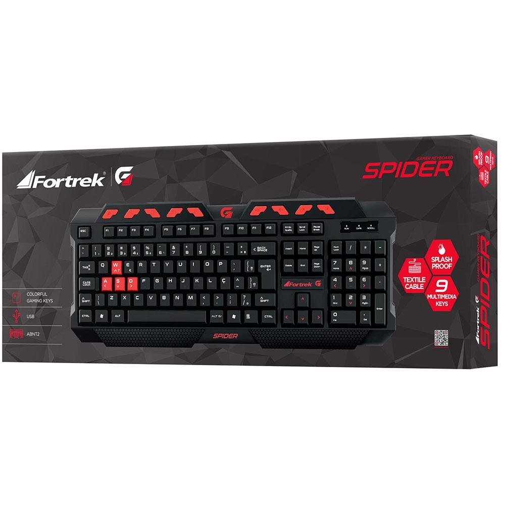 Imagem 4 de 4 do produto Teclado Gamer Fortrek Spider, ABNT2 - GK-704BK 59285