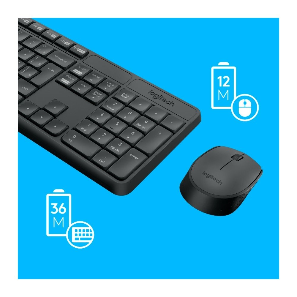 Combo Teclado e Mouse sem fio ( Balão.info) MK235 com Conexão USB, Pilhas Inclusas e Layout ( Balão.info) - 920-( Balão.info - foto 3