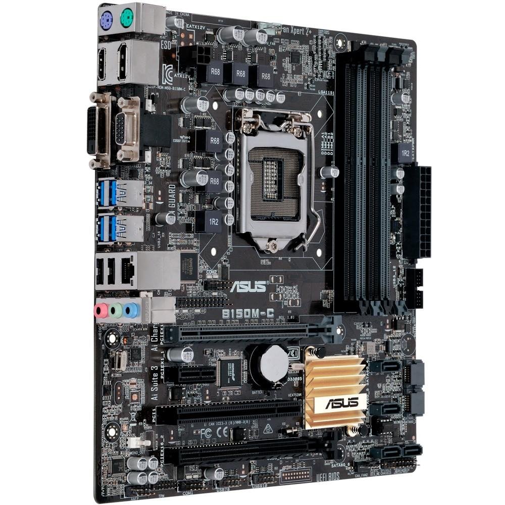 Placa-Mãe Asus B150M-C/BR, Intel LGA1151, mATX, DDR4 Placa-Mãe Asus B150M-C/BR, Intel LGA1151, mATX, DDR4