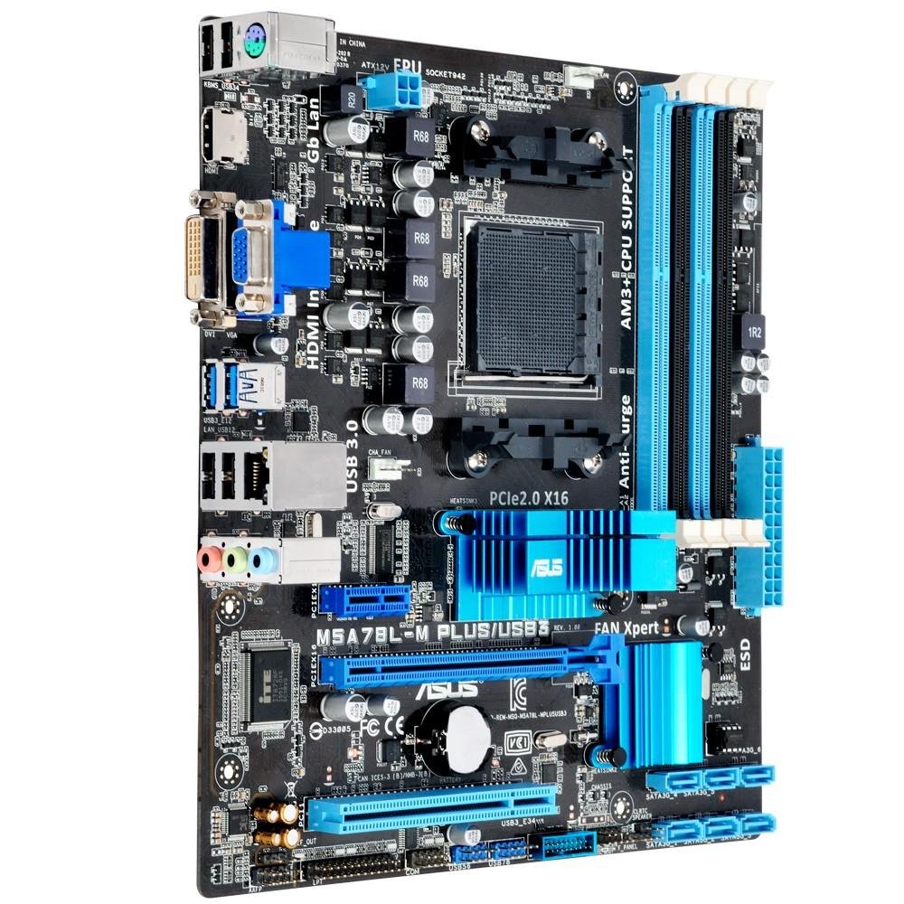Placa-Mãe ASUS M5A78L-M Plus/USB3, AMD AM3+, mATX, DDR3, Preto Placa-Mãe ASUS M5A78L-M Plus/USB3, AMD AM3+, mATX, DDR3, Preto