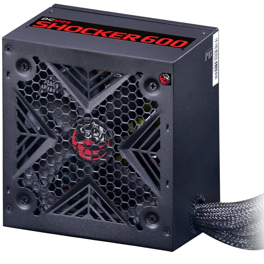 Fonte PCYES 600W 80 Plus White Shocker Fonte PCYES 600W 80 Plus White Shocker