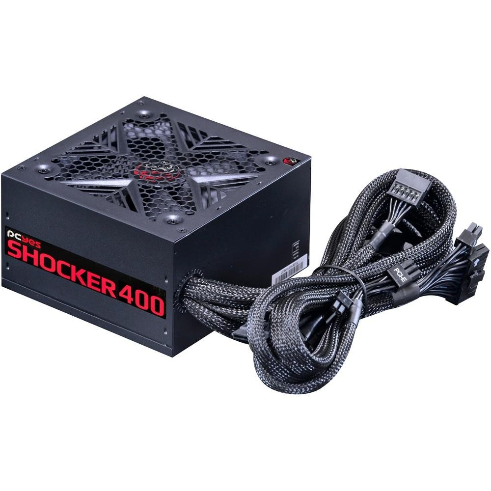 Fonte PCYES 400W 80 Plus White Shocker Fonte PCYES 400W 80 Plus White Shocker
