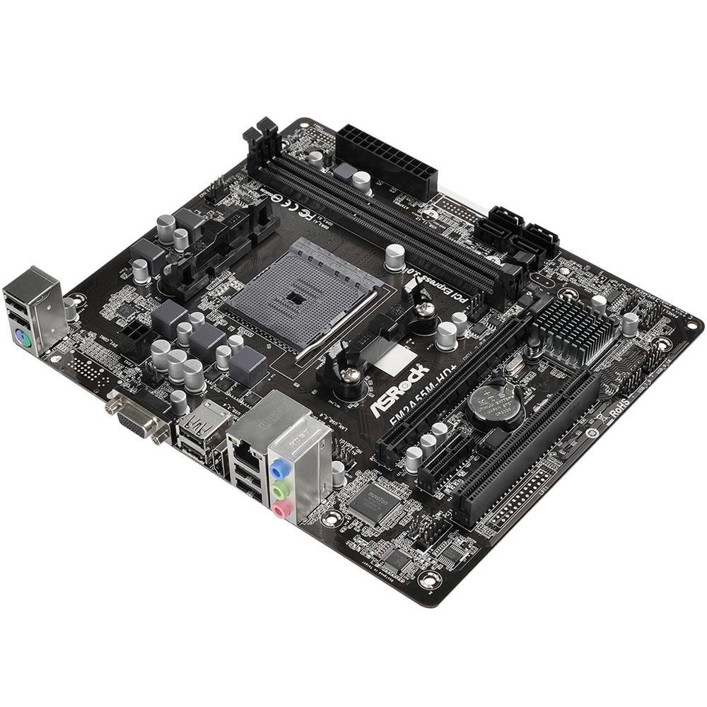 Placa-Mãe ASRock p/ AMD FM2+ mATX FM2A55M-HD+ R2.0 DDR3
