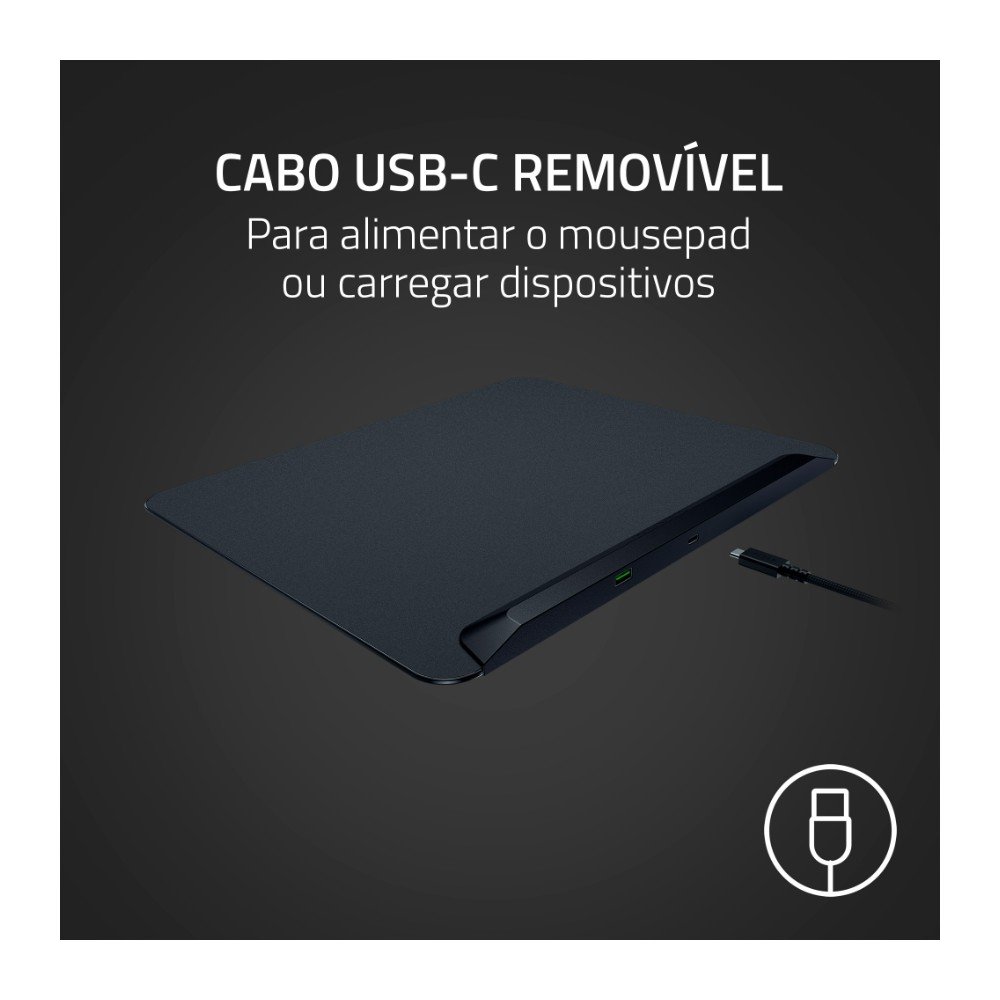 Imagem 5 de 5 do produto Mousepad Gamer Razer Firefly V2 Pro, RGB 15 Zonas Retroiluminado, Superfície Rígida Microtexturizada, Porta USB Passthrough, Preto - RZ02-04920100