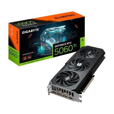  RTX 5060 Ti GAMING OC 8G Gigabyte NVIDIA GeForce, 8GB GDDR7, 128bits, DLSS, Ray Tracing - GV-N506TGAMING OC-8GD