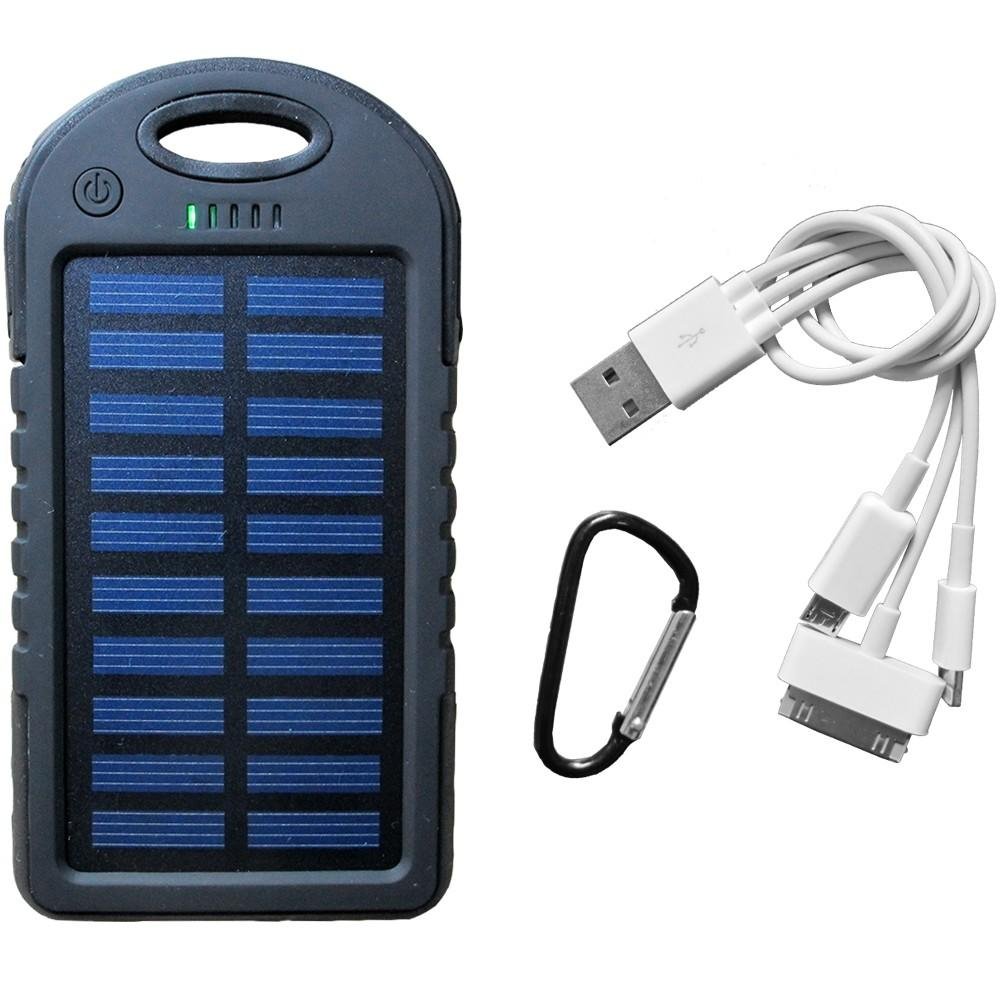 Imagem 2 de 2 do produto Carregador Portátil Solar Yes 6000mAh - Preto