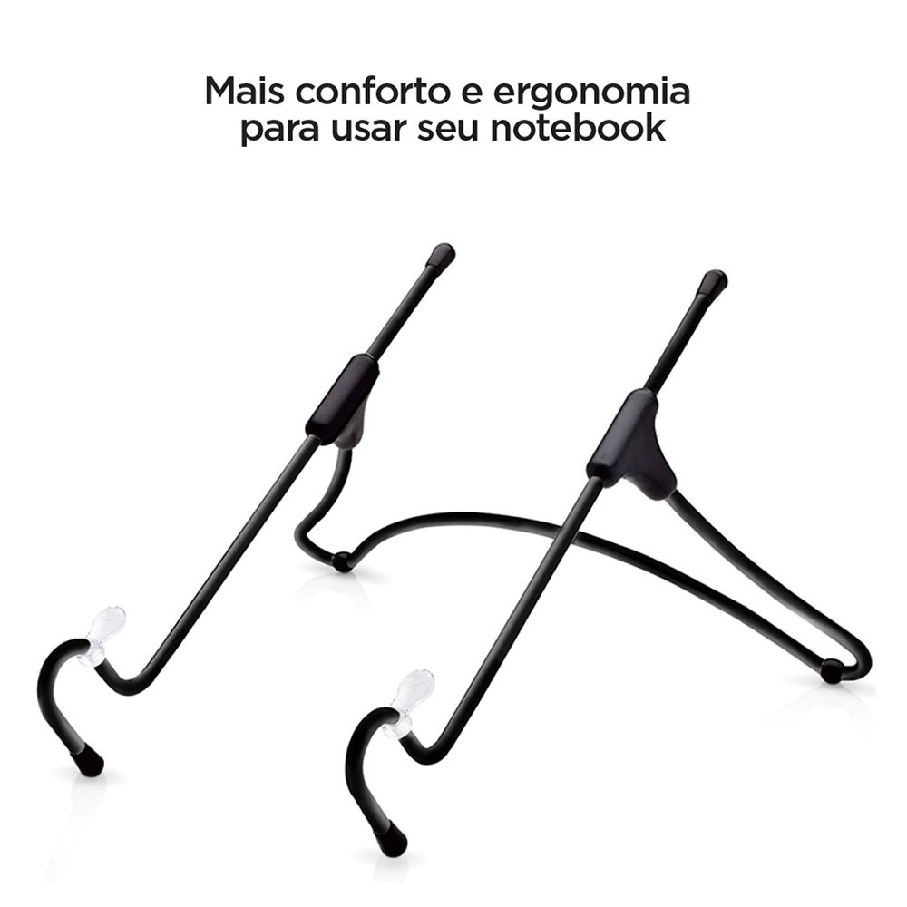 Suporte Octoo UpTable p/ Notebook  Preto Fosco - view 3