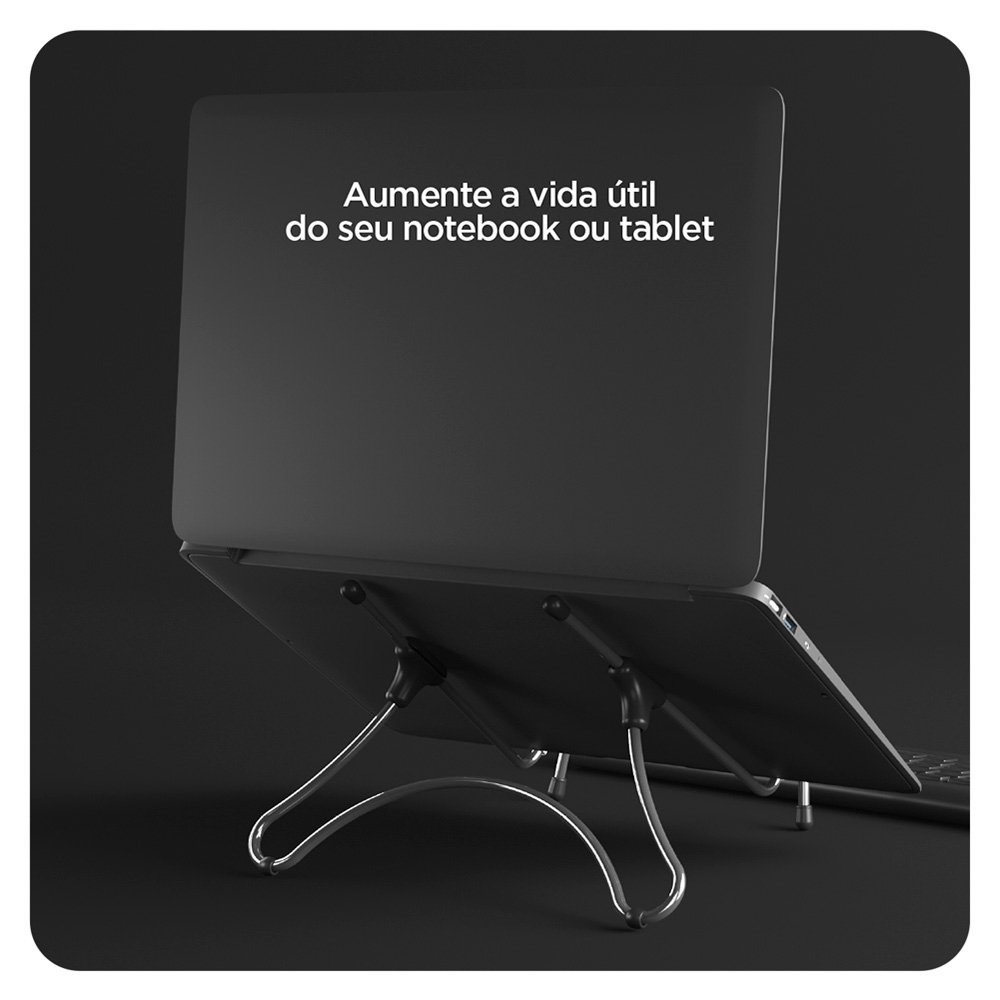 Suporte Octoo UpTable p/ Notebook  Preto Fosco - view 6