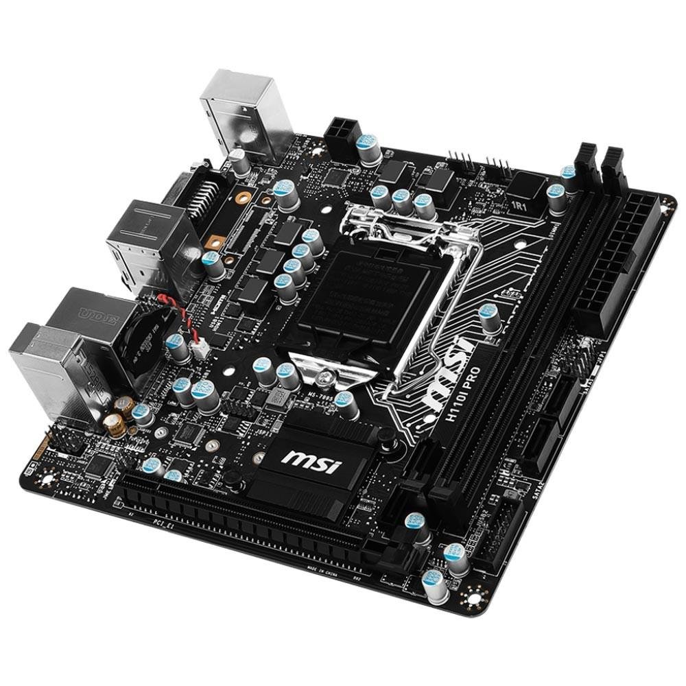Imagem 2 de 5 do produto Placa-Mãe MSI p/ Intel LGA 1151 Mini-ITX H110I PRO DDR4