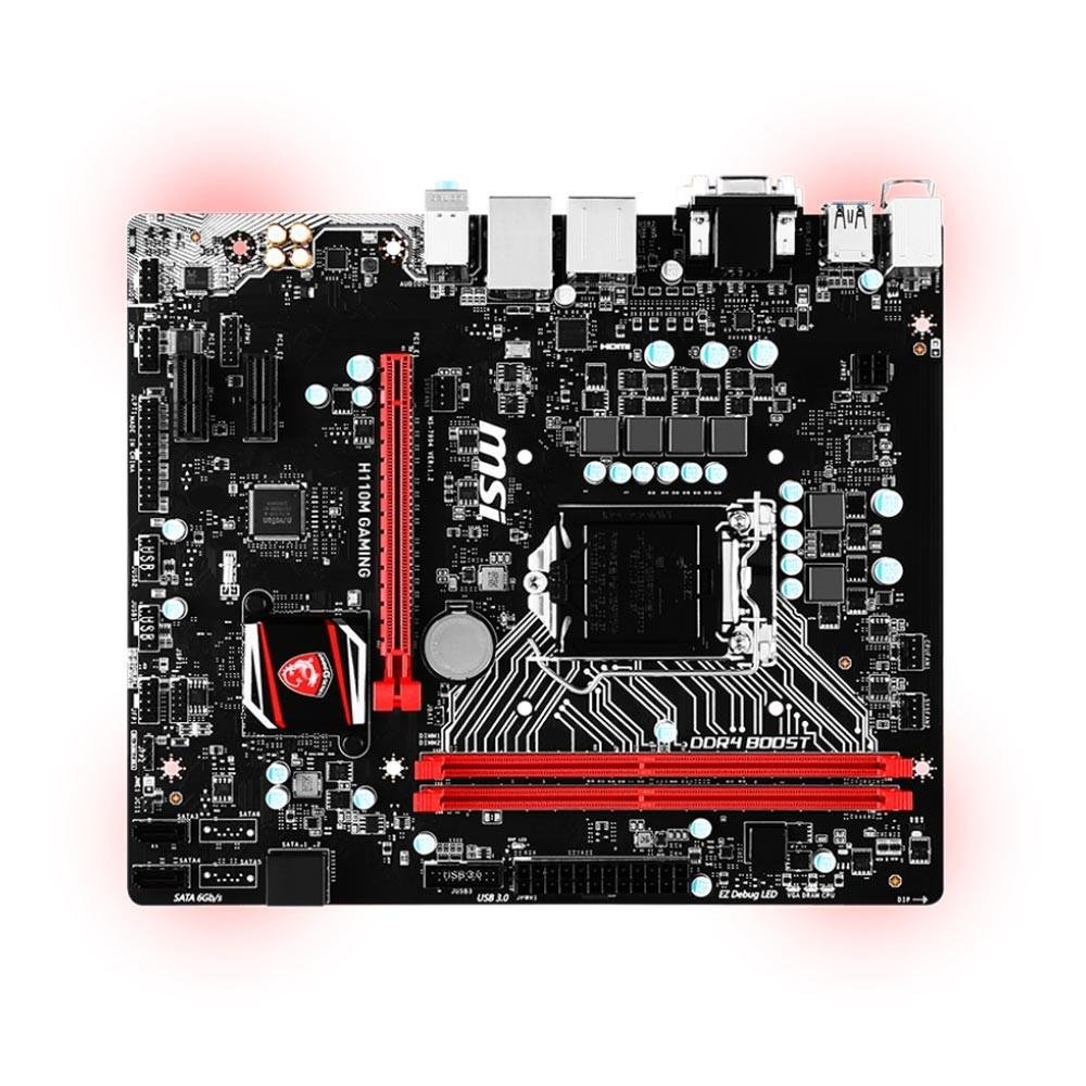 Placa-Mãe MSI p/ Intel LGA 1151 mATX H110M GAMING |KaBuM!