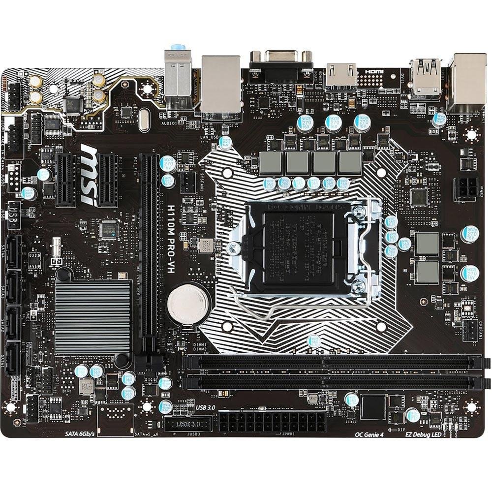 Placa-Mãe MSI p/ Intel LGA 1151 mATX H110M PRO-VH DDR4