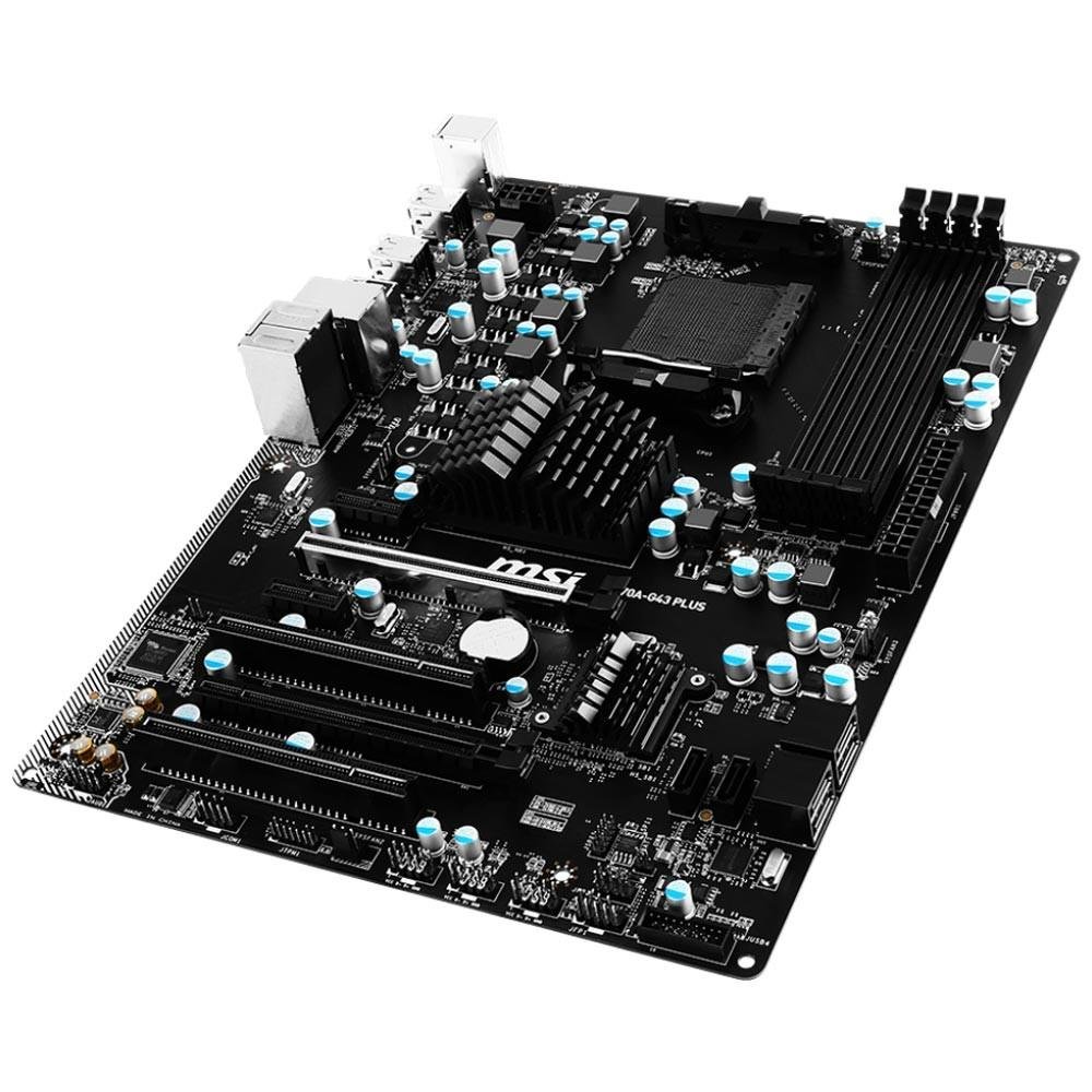 Placa-Mãe MSI p/ AMD AM3+ ATX 970A-G43 PLUS DDR3